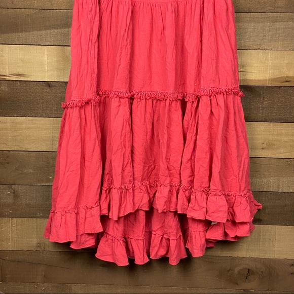 Free People Women’s Flowy Red Maxi Skirt - Picture 4 of 6